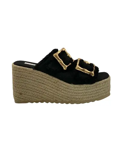 Black Elegance Wedge Sandals